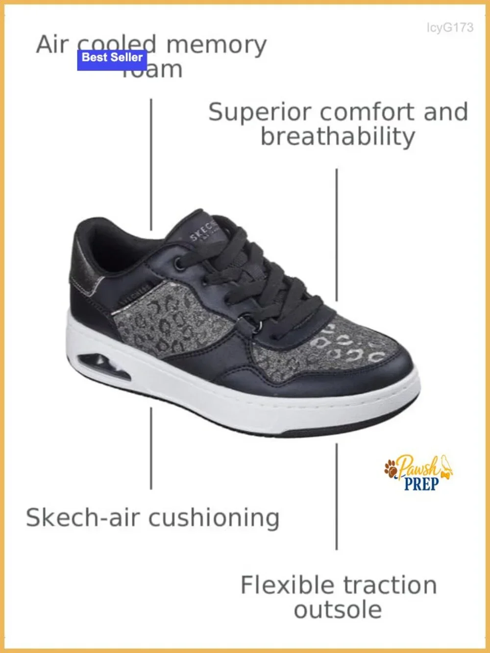 Air Cooled Memory Foam Sneakers with Skech-Air Cushioning